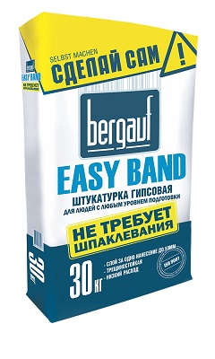 Бергауф- easy band, гипсовая штукатурка, 30кг Бергауф- easy band, гипсовая штукатурка, 30кг